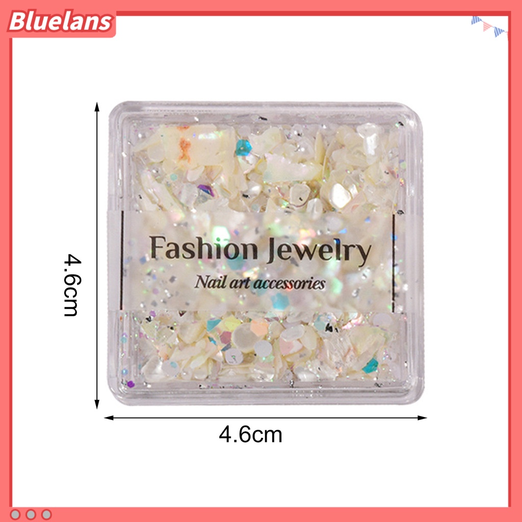 [BLM] 1kotak Paku Payet Sangat Tipis Mengkilap Efek Visual Warna Hidup Mudah Diterapkan Nail Art Shell Fragmen DIY Membuat Kerajinan Perlengkapan Kuku