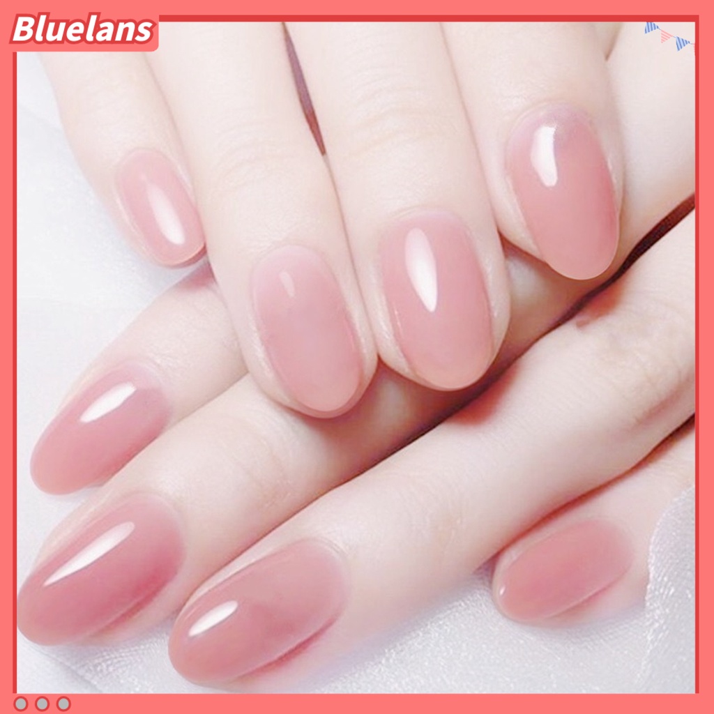 [BLM] 24pcs Kuku Palsu Tepi Halus Reusable ABS Full Cover Fake Nail Untuk Wanita