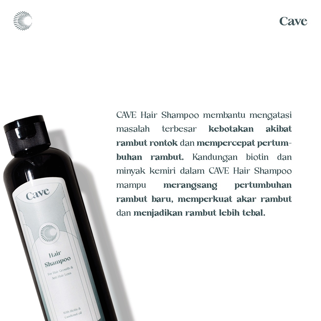 CAVE Hair Shampoo 200 ml - Perawatan Rambut Anti Kebotakan