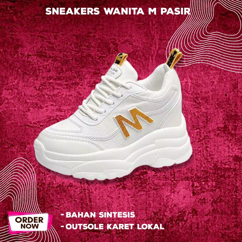 Sepatu Wanita Sneakers Putih Sekolah Tali Korea Import Cewek Sport Korean Style Sneaker Casual Cewe 