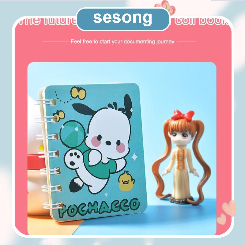 

A7 Cute Mini Coil Notebook Kartun Kuromi Girly Notepad Portable Portable Small Diary SS