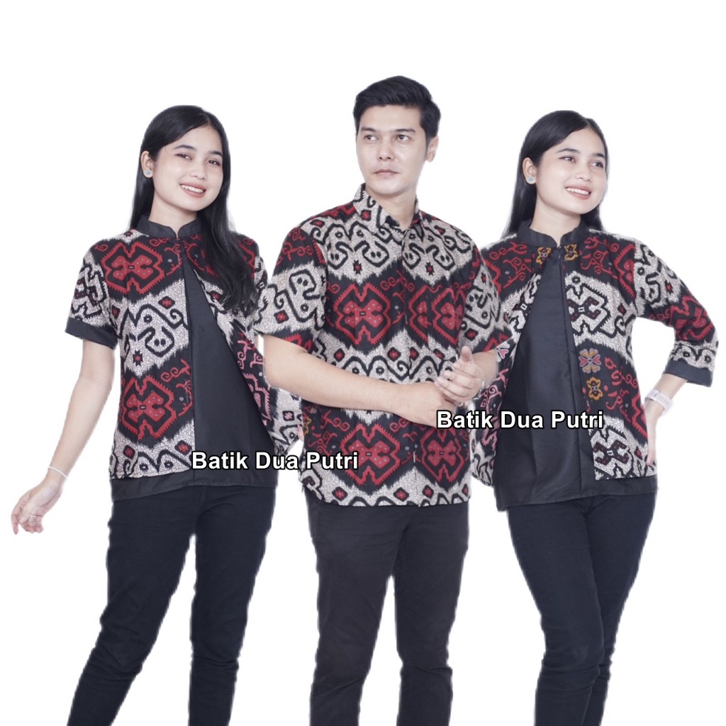 Couple Batik Wanita Pakaian Kemeja Pria - Blouse Wanita Modern Merput