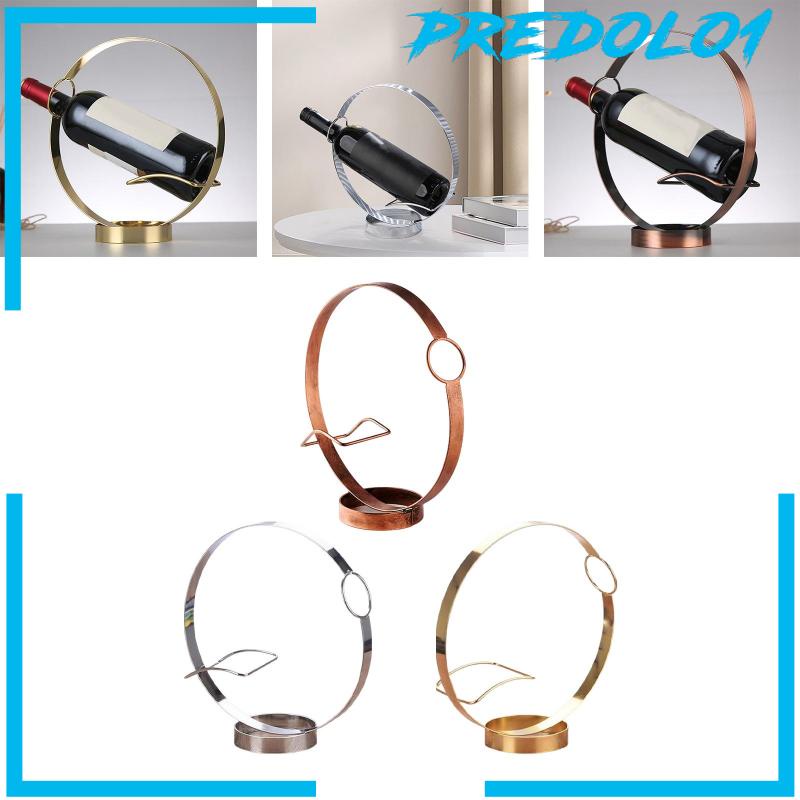 [Predolo1] Rak Holder Botol Bahan Besi Bentuk Bola Untuk Hiasan Ruang Makan Kabinet