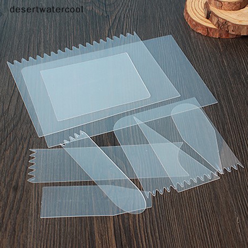 Deid 9pcs Scraper Kue Cream Spatula Pemotong Kue Pastry Cetakan Baking Decorag Tools Martijn