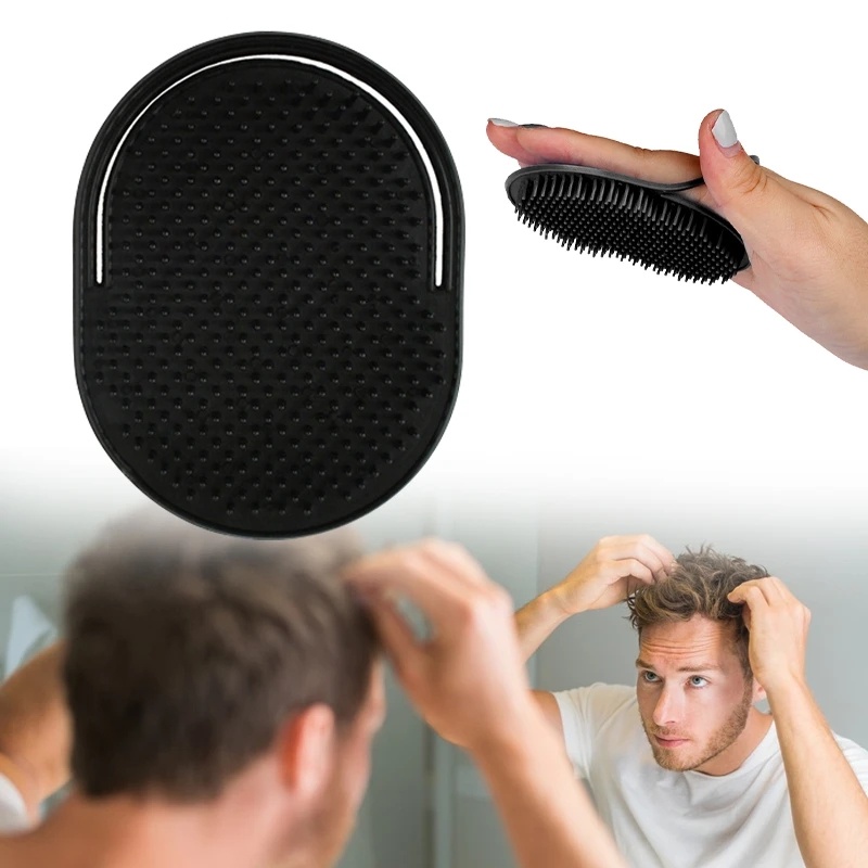 Sikat Sisir Rambut Multifungsi Saku Travel Portable Pijat Kulit Kepala Sisir Keramas Hitam Alat Styling Rambut