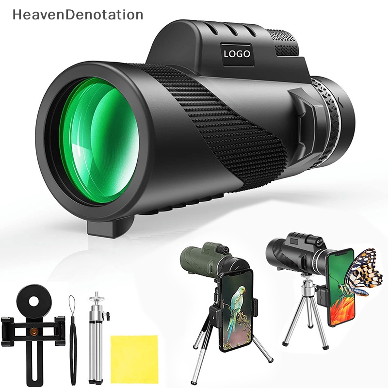 [HeavenDenotation] 80x100 HD Monocular Telescope Jarak Jauh Zoom Dengan Tripod Phone Clip Untuk Outdoor Hung Camping Pariwisata HDV