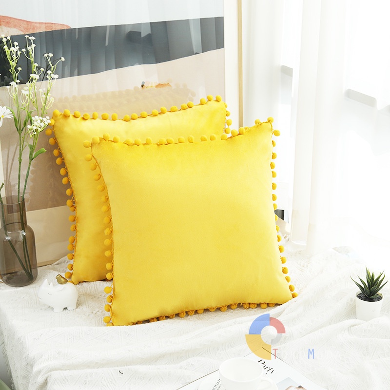 TOKOMUDA Sarung Bantal polos mewah 45x45 beludru