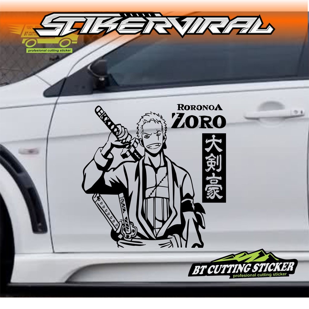 Sticker one piece stiker Roronoa Zoro stiker anime zoro stiker one piece stiker mobil keren stiker m