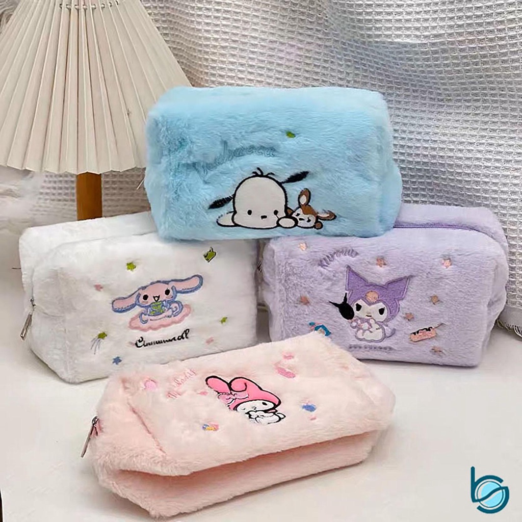 

Kotak Pensil Ins lucu Kuromi kotak pensil /Tas makeup/tas kosmetik persegi kapasitas besar - Best Stationary