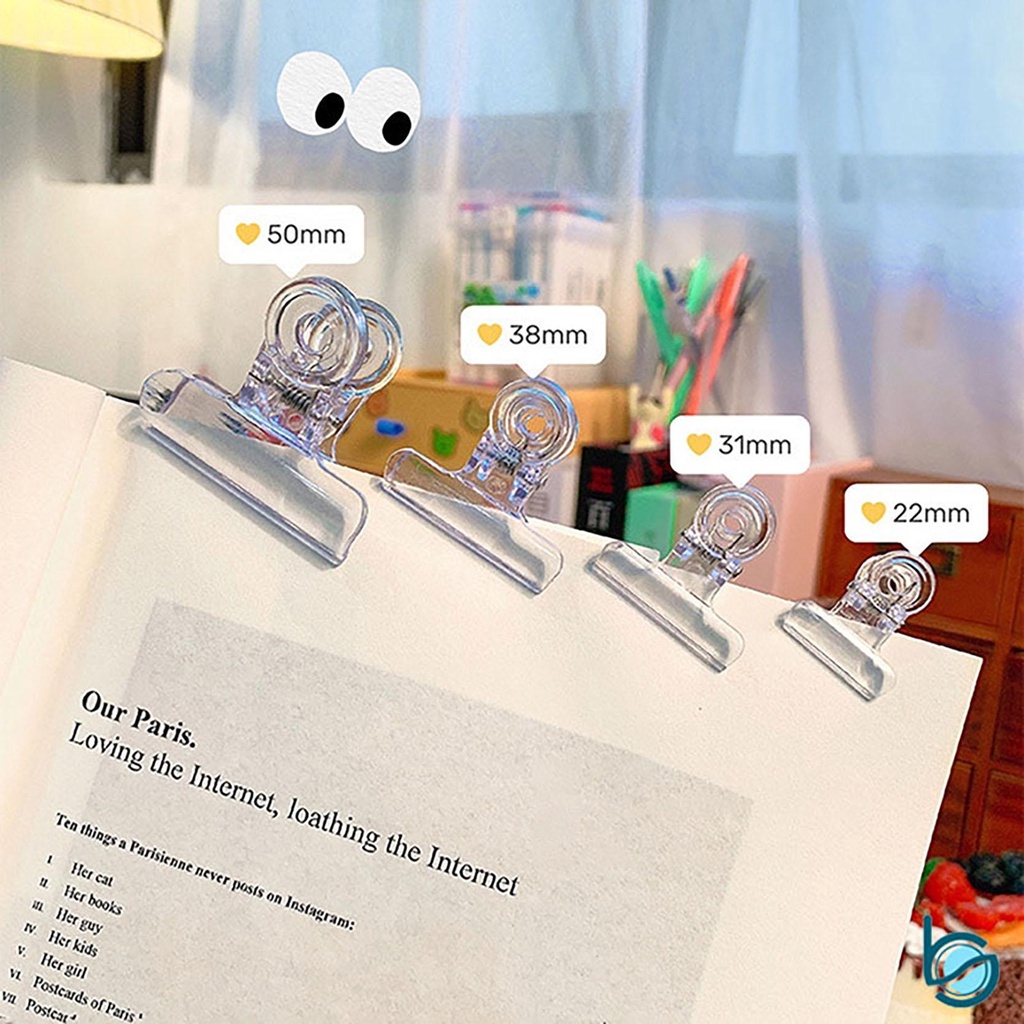 

Klip Kertas Transparan Penjepit Kertas Binder Clip Plastik Klip Penyegel Makanan Bill Pemegang Bill Ekor Panjang Klip Alat Tulis Siswa Alat Kantor - Best Stationary