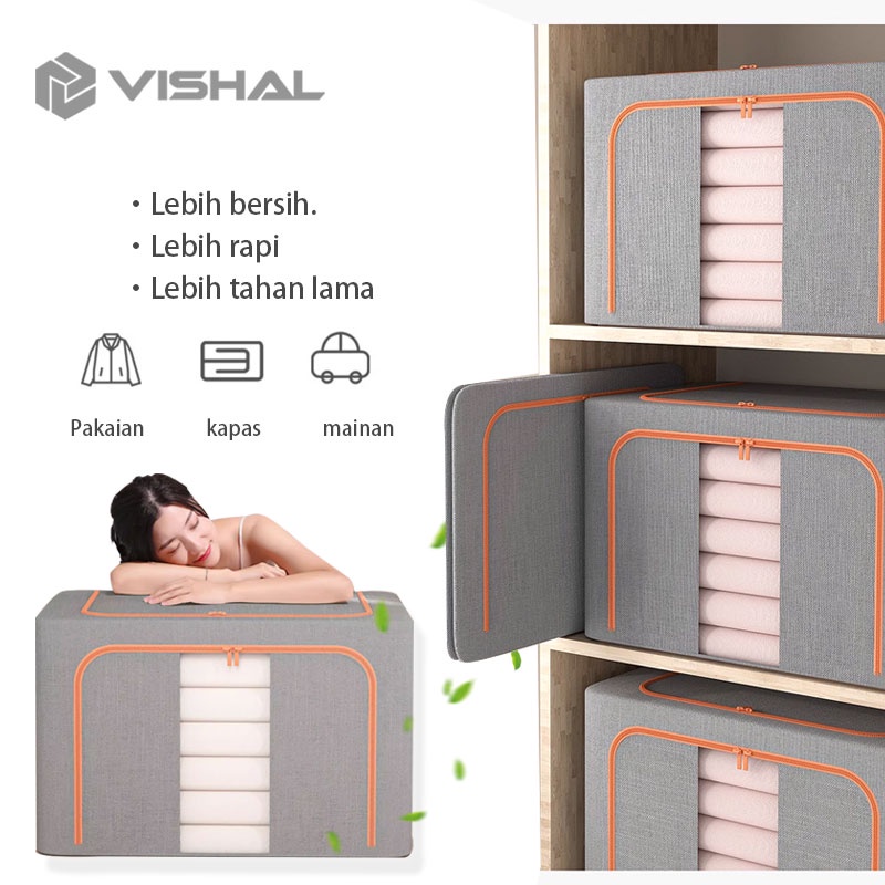 VISHAL Storage Box Tempat Penyimpanan Pakaian / Baju Multifungsi Storage Bag Jumbo multifungsi  VS-139