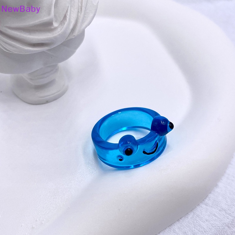 Newbaby Cute Smile Frog Rings Untuk Wanita Gadis Lucu Kartun Hewan Cincin Perhiasan Aesthetic Greative Friendship Ring Pesta Travel Hadiah ID