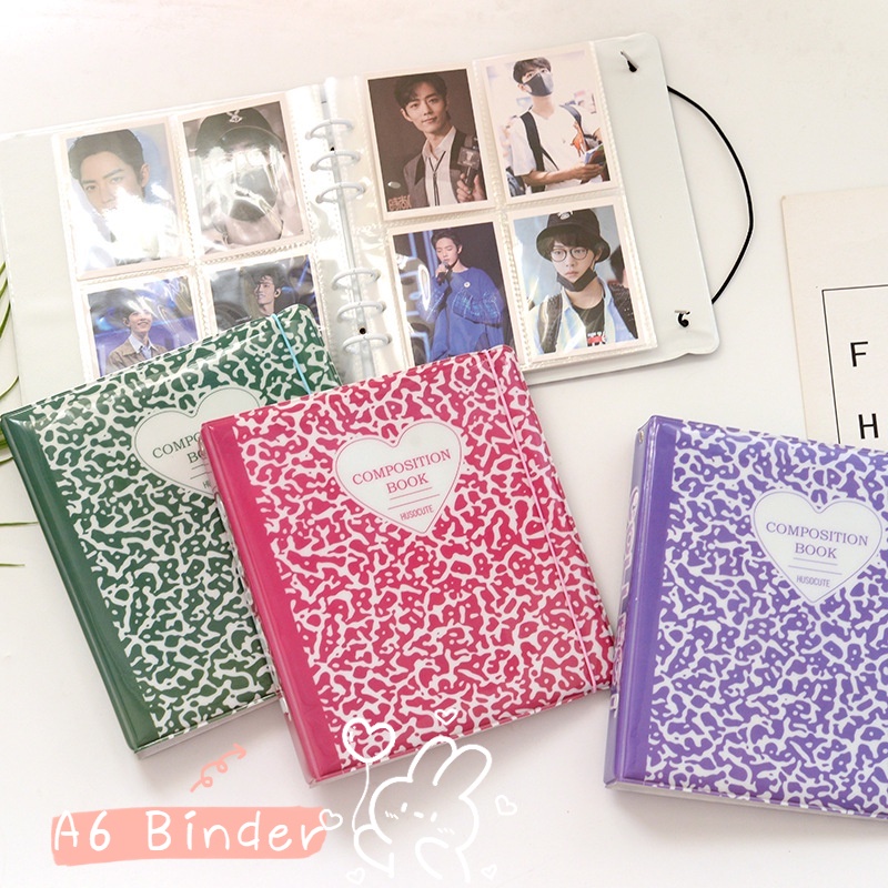 Buku binder A6 isi kertas 25 Lengan Korean style spiral notebook PVC Buku catatan isi ulang