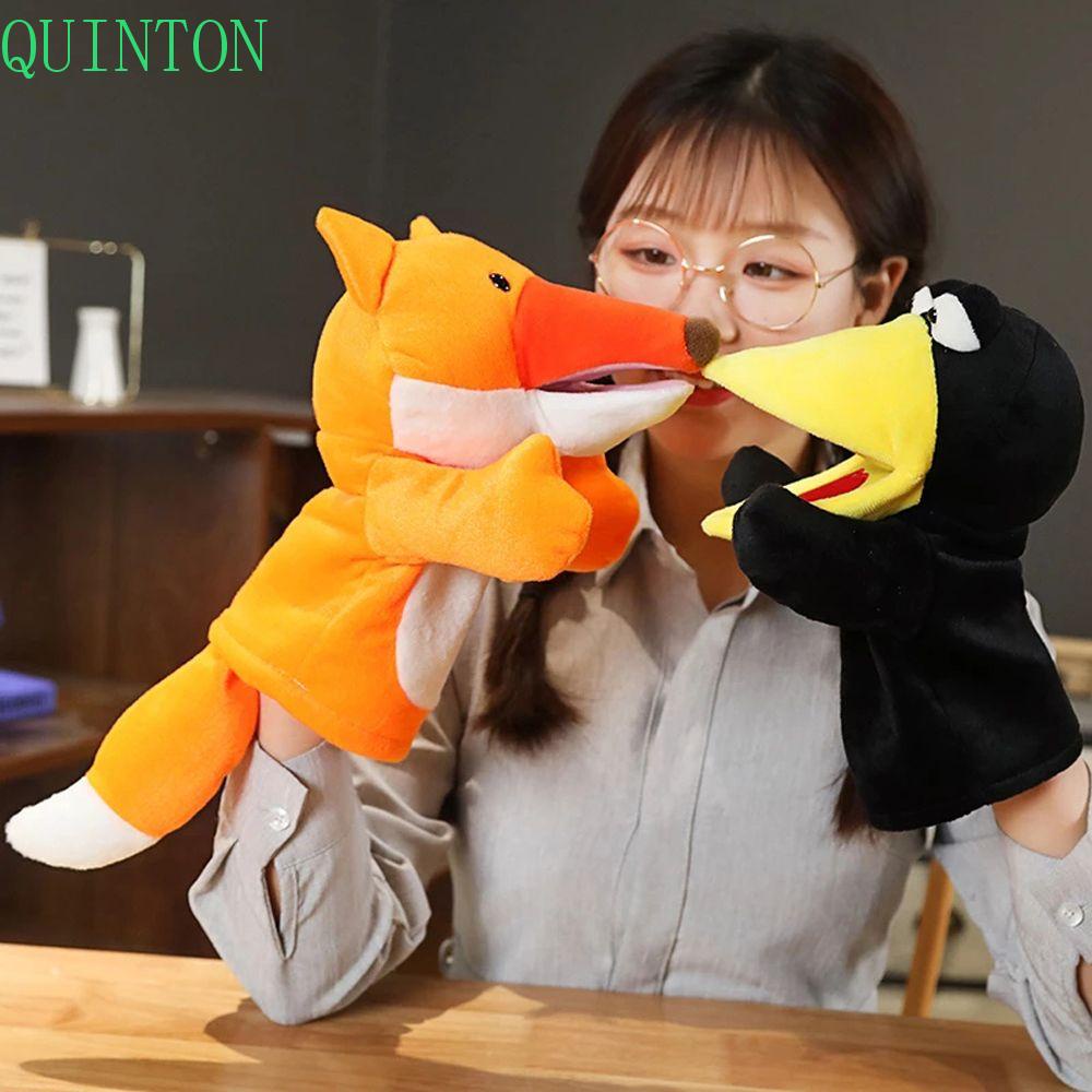 Quinton Animal Wayang Mainan Anak Kawaii Boneka Binatang Dinosaurus Beruang Hiu Panda Tangan Jari Wayang