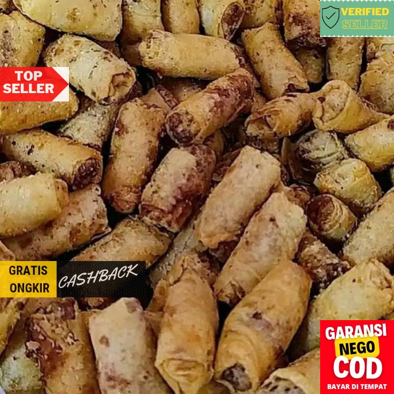 sumpia udang sumpia mini 500 gram sumpia ebi lumpia isi udang ebi lumpia mini sumpia abon .