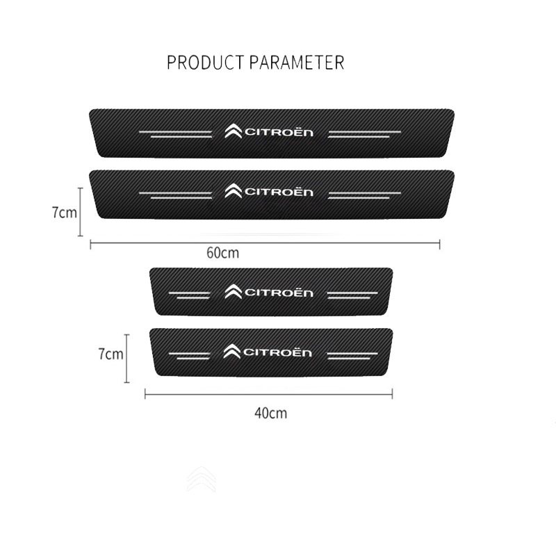 Citroen Stiker Kusen Pintu Mobil Anti Gores Serat Karbon Kulit Sticker Trunk Protector Stiker Untuk C1 C3 C4 C5 C8 xsara picasso DS5 Aksesoris
