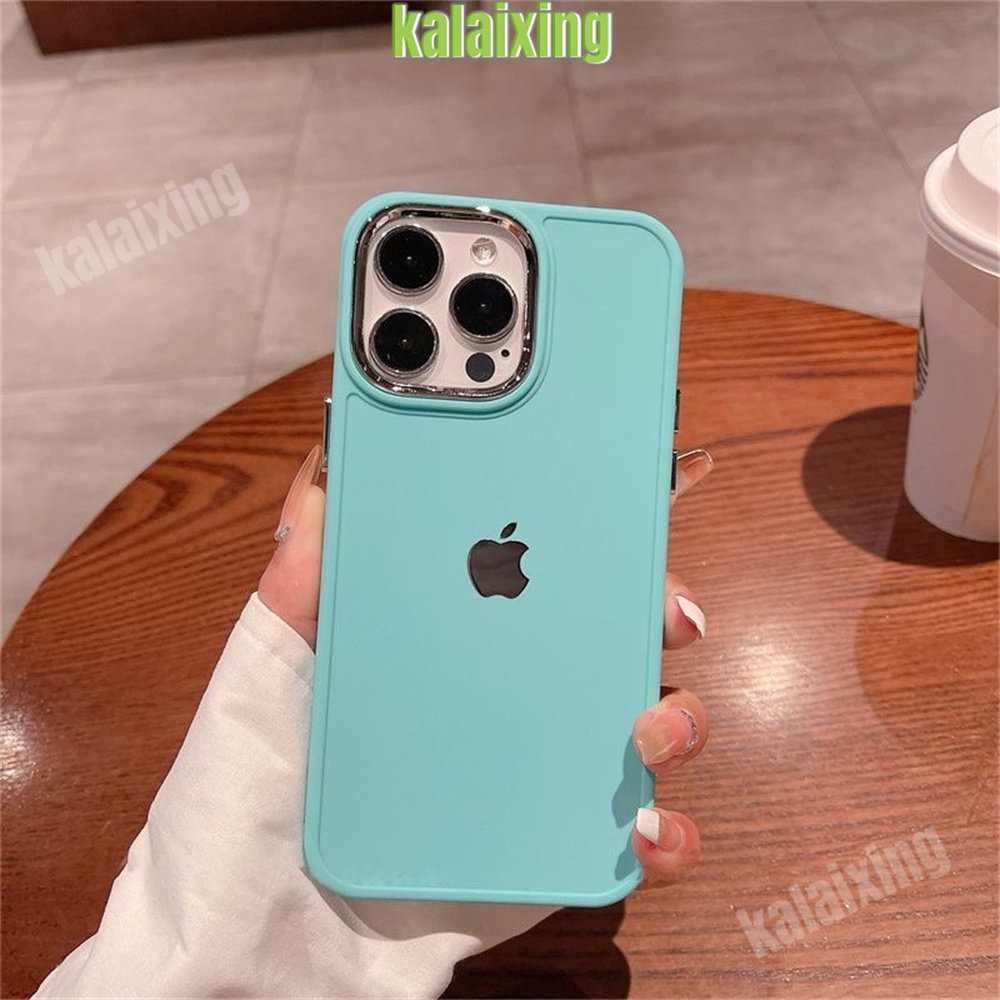 Casing Silikon Untuk iPhone 14 Pro Max14Plus Lensa Electroplated Frame Phone Casing Penutup Belakang