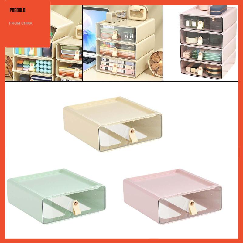 [Predolo] Desk Organizer Drawer Meja Laci Penyimpanan Dapat Ditumpuk Untuk Kamar Mandi Kantor Rumah