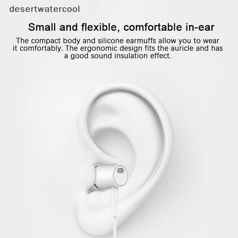 Deid Headset 3.5mm Earbud Kualitas Tinggi In-ear Untuk Ponsel Komputer Headphone Dengan Mic Martijn