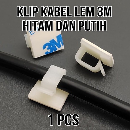 Klip Kabel Klem Jepit Perapih Cable Listrik Tempel Dinding Perekat 3M  Clip Organizer Holder Pengikat Lem Double Tape