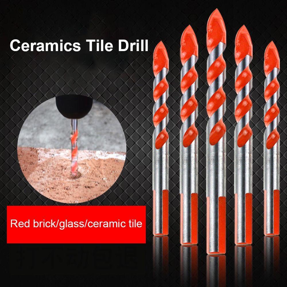 Top Triangle Drill Bit, Mata Bor Bahan Metal Alloy Keras, Efisiensi Tinggi3 /4 /5 /6 /8 /10 /12mm Pembuka Lubang Untuk Keramik