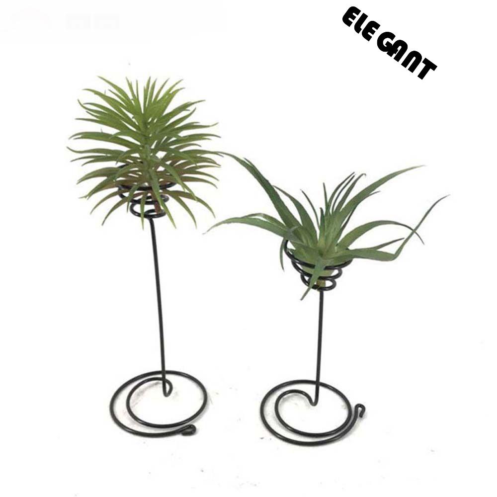 [Elegan] Air Plant Pot Stand Mini Metal Vase Holder Decor Display Rak Wadah