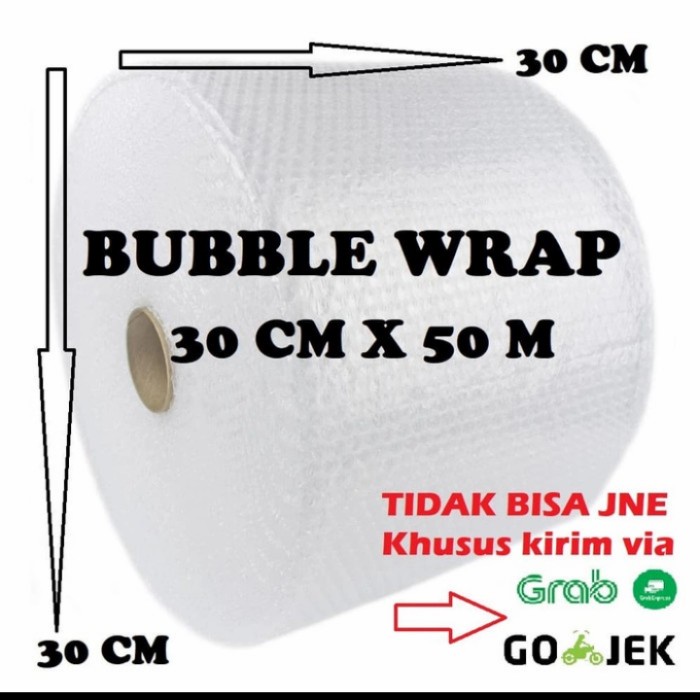 

Promo Terlaris bubble wrap 30cm x 50m - Bening