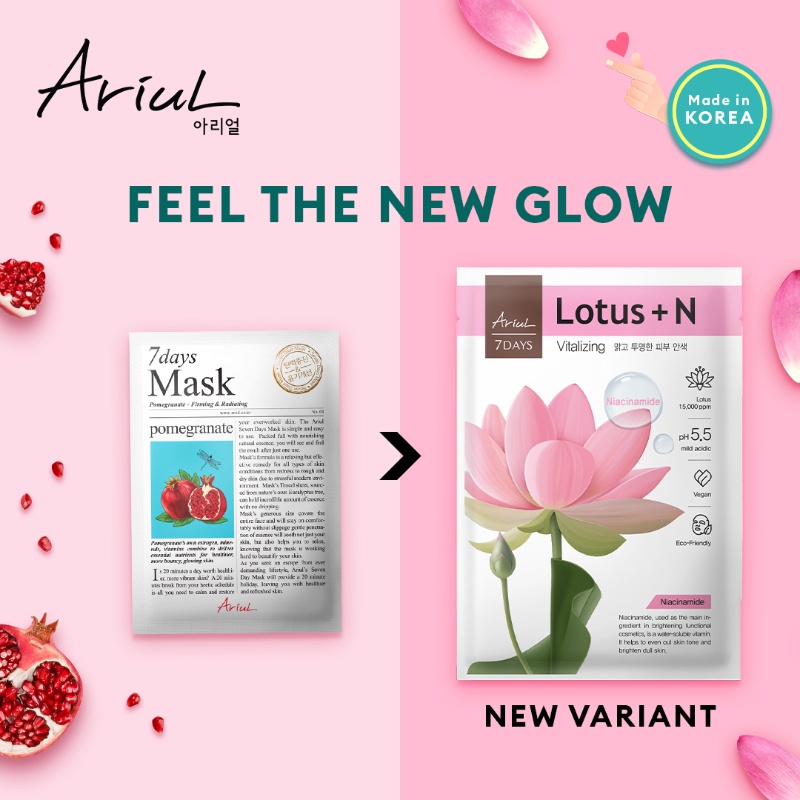 Ariul 7 Days Mask Lotus +N Vitalizing Sheet Mask