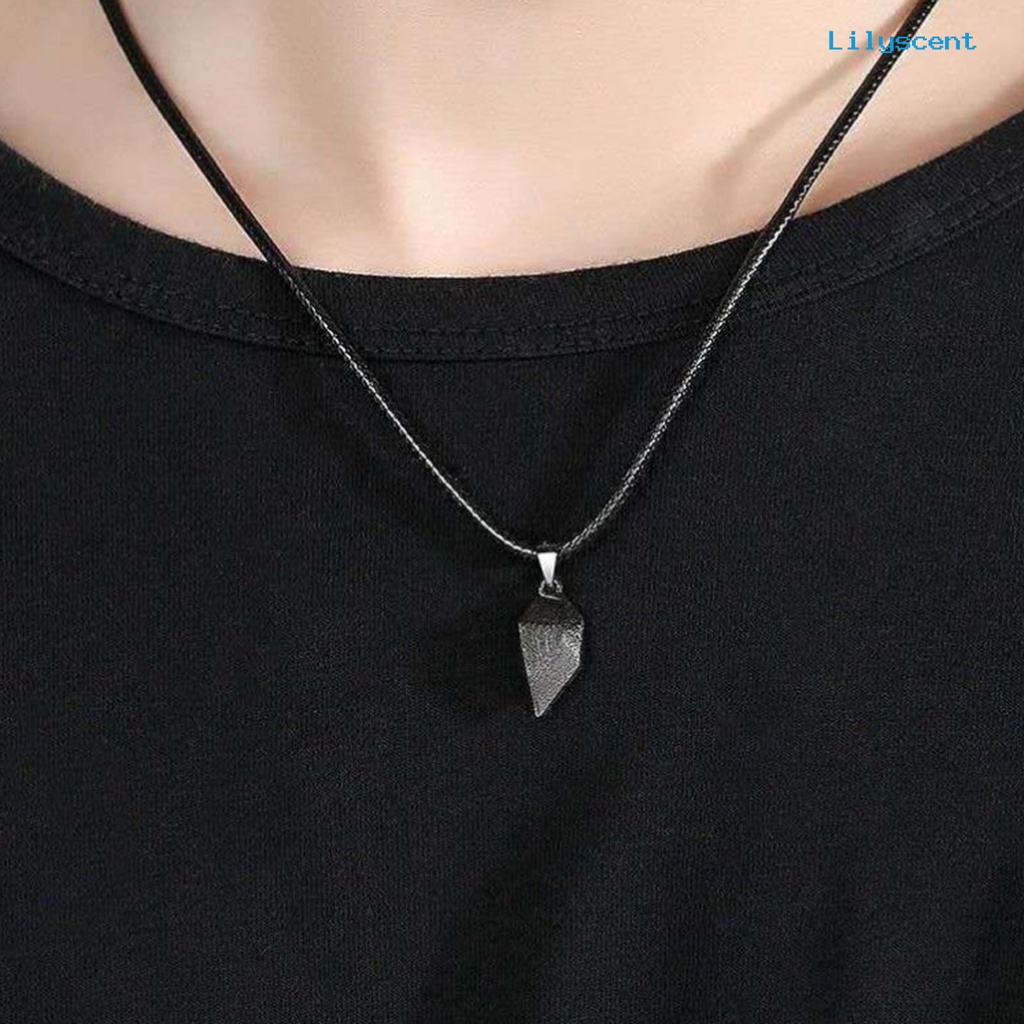 [LS]2 Pcs /Set Kalung Senada ic Geometris Kreatif Unisex Memorial Makna Kalung Nya-Dan-Nya Untuk Pasangan