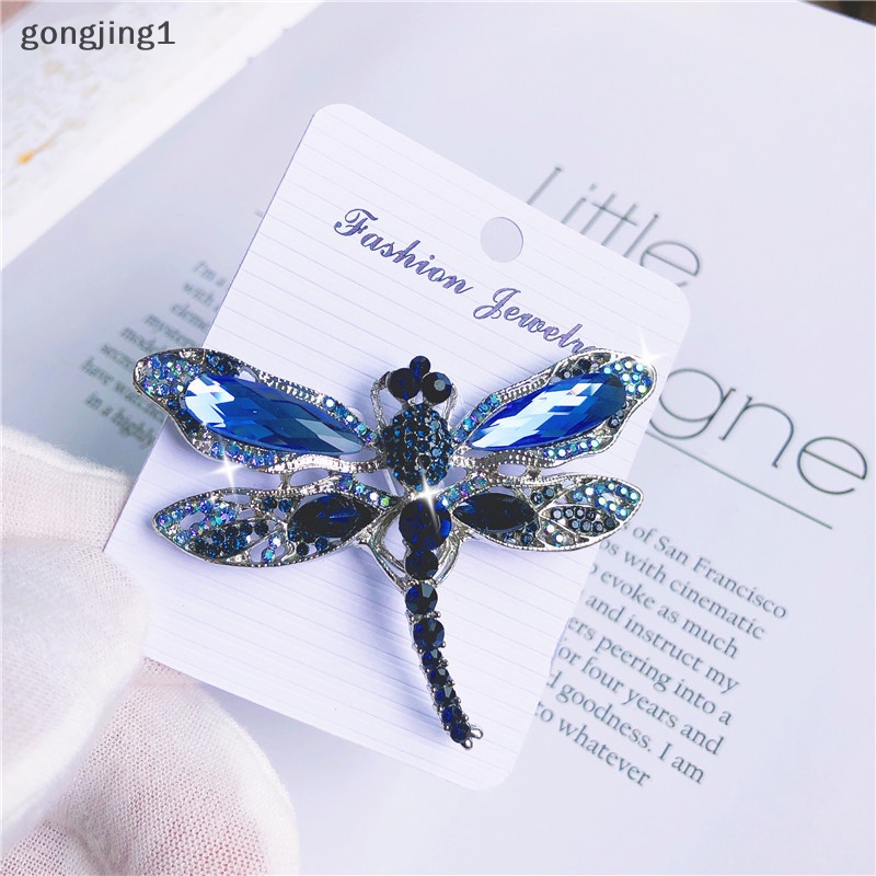 Ggg Capung Berlian Imitasi Bros Perhiasan Vintage Kristal Brooch Pin Aksesoris ID