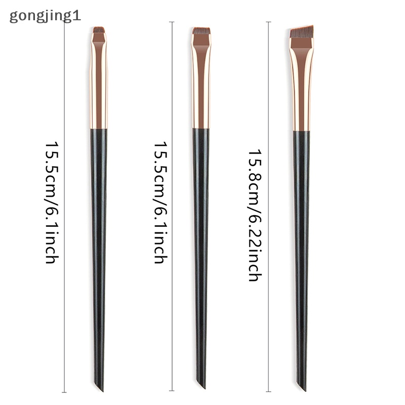 Ggg 3Pcs Brush Makeup Eye Brow Eyeliner Pen Pensil Alis Brush Alat Makeup Alis ID