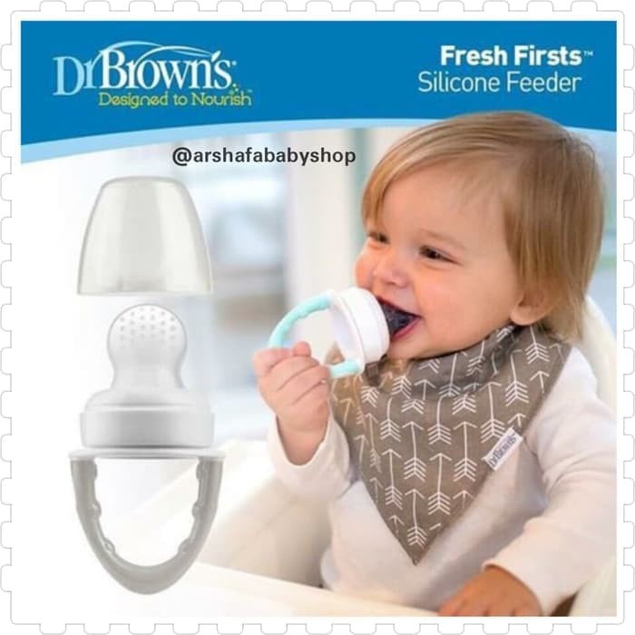 Dr. Brown's Fresh First Silicone Feeder - GREY