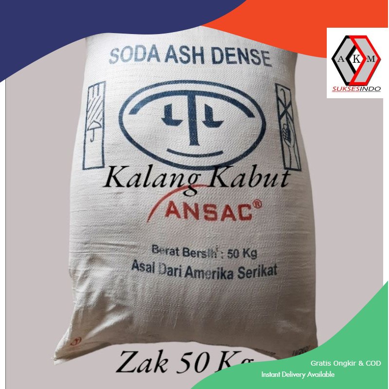 Soda ash - Soda ash dense - Soda abu - 50 kg