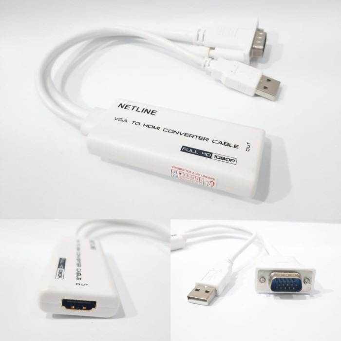 Converter VGA to HDMI (USB Power) Netline