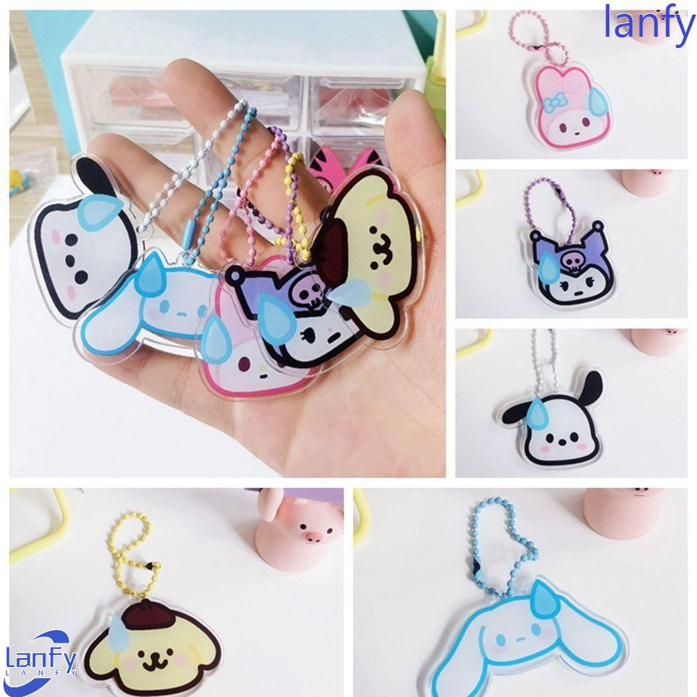 Lanfy My Melody Keyrings Cute INS Gantungan Kunci Mobil Keyring Melody Kulome Akrilik Kuromi Key Chain Untuk Anak Perempuan