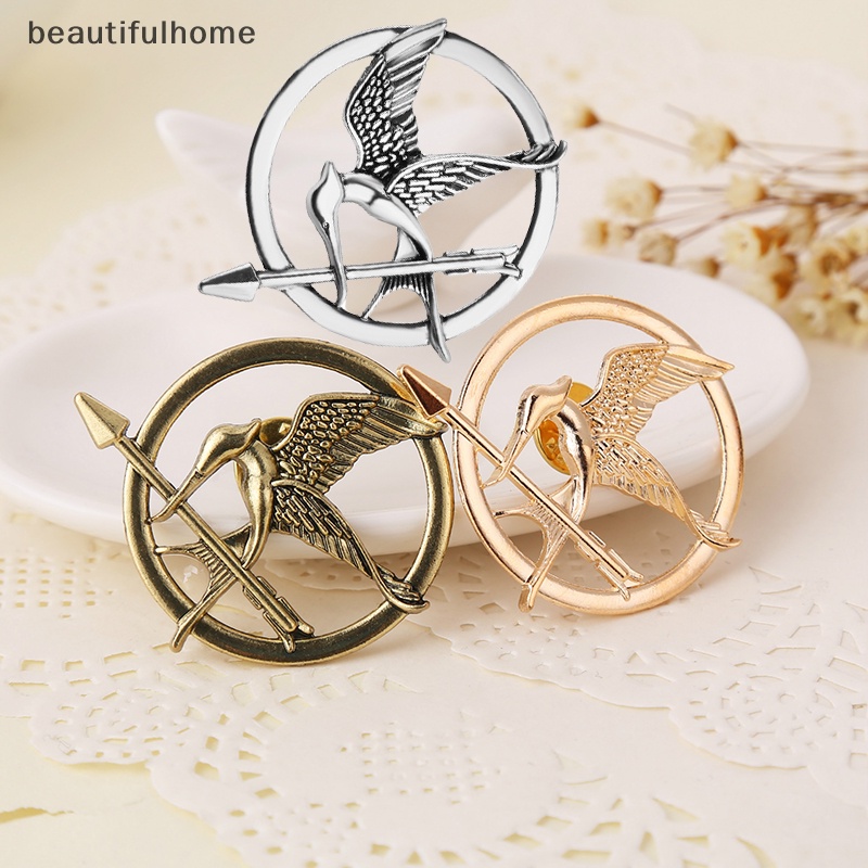 {beautifulhome} Retro Burung Bros Punk Pin Kerah Lencana Korsase Wanita Pria Perhiasan Aksesoris.