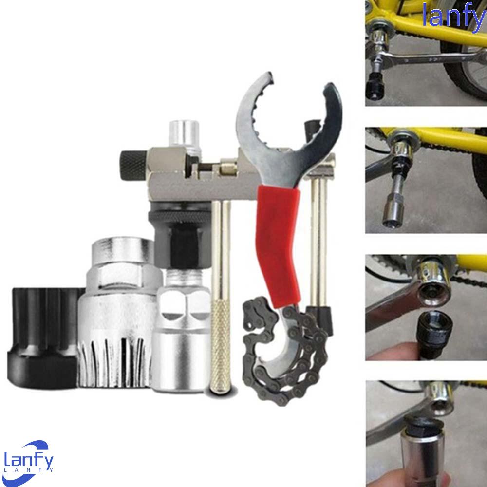 Lanfy Repair Tool Kits Kaset Sprocket Outdoor Cog Bracket Potong Kunci Rantai Axis Extractor Alat Flywheel Remover Penarik Engkol