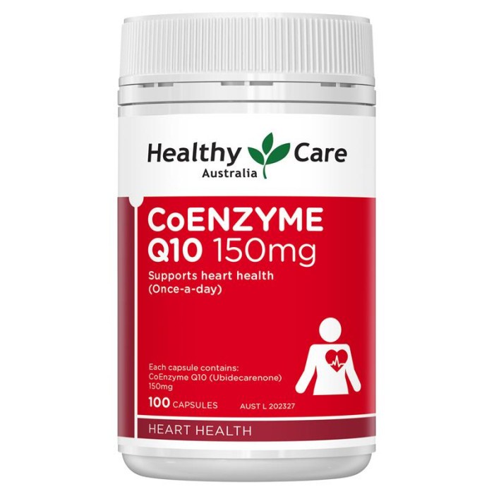 Healthy Care CoQ10 150mg 100 Capsules - Suplemen Antioksidan