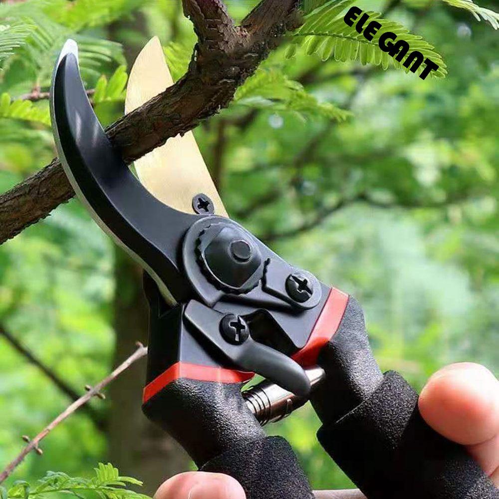 [Elegan] Garden Pruner Ergonomis Lurus Geser Stainless Steel Perlengkapan Taman Hemat Tenaga Kerja Grafting Tools