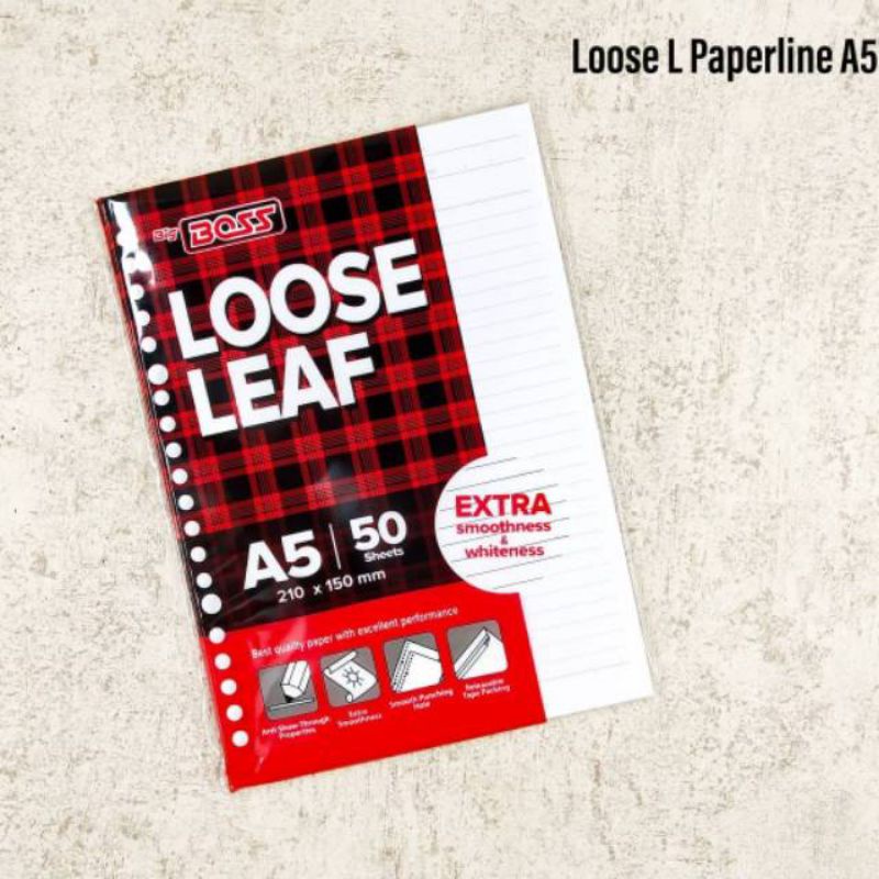 

Loose Leaf isi 50 Bergaris Kertas Binder A5 isi 50 Garis