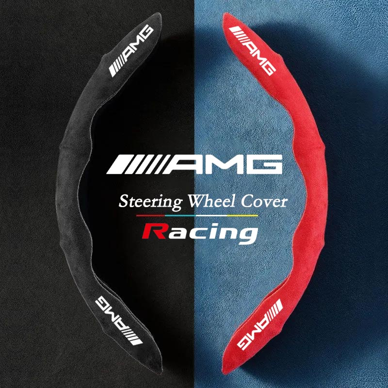 Cover Setir Mobil Bahan Kulit suede Hitam Untuk Mercedes Benz AMG E200 W210 W203 W124 W204 W211 W123 W205 W212 W203 C200 E350 A180 CLA A45 E240 E250 C200 GLC Aksesoris