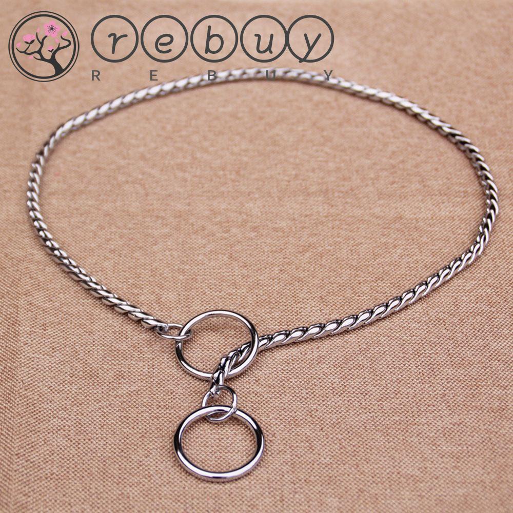 Rebuy Accessories Choke Chain Rantai Ular Kerah Retriever Heavy Duty