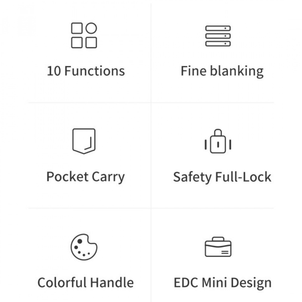 Pisau Gunting Obeng Lipat Multifungsi 10 in 1 Pocket EDC Survival Kit