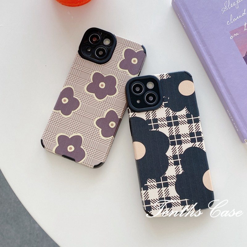 Kompatibel Untuk Iphone14 13 12 11 Pro Max X XR Xs Max7 8 Plus SE 2020 Gaya Parsimony Canggih Pola Pola Pola Pola Bunga Casing Ponsel Soft Back Cover