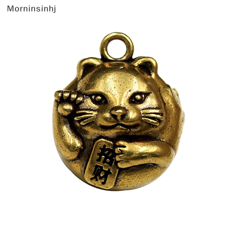 Mornin Kuningan Kucing Rejeki Lucky Cat Bell Gantungan Kunci Mobil Murni Handmade Kuningan Lucky Cat Car Keychain Handle Keychain Aksesoris Perhiasan id