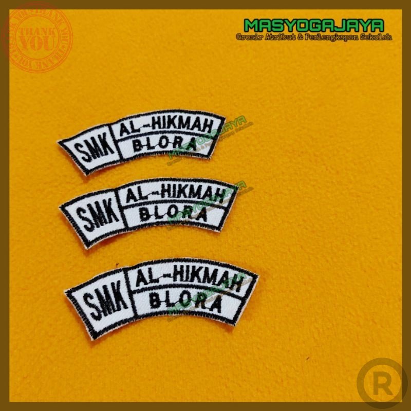 Bordir Bet Lokasi Sekolah / Badge Lokasi Sekolah / Badge Nama Sekolah / Emblem Lokasi Sekolah - Atri