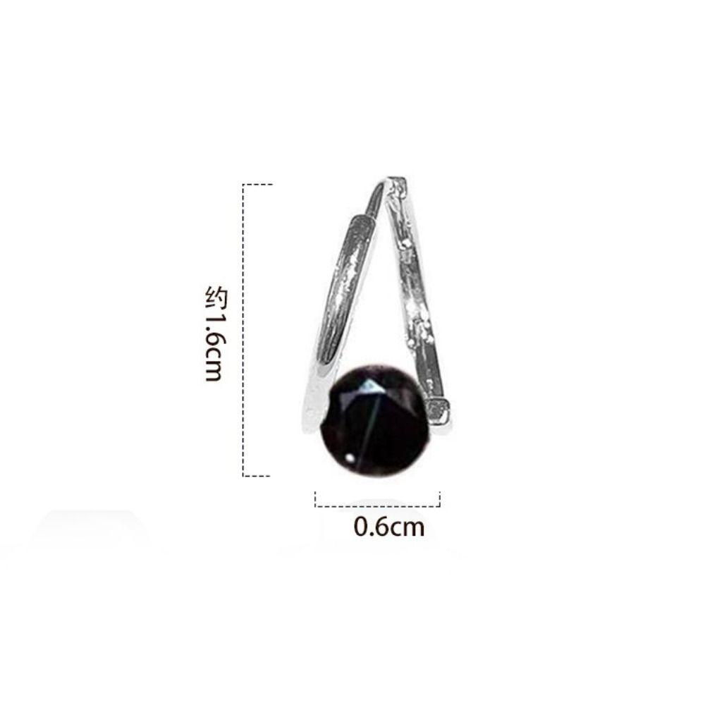 LILY 2pcs Anting Germanium Terapi Magne Getah Bening Hitam, Anting Drainase Getah Bening Baru Penurunan Berat Badan Efisien Berlian Anting Akupuntur Untuk Wanita