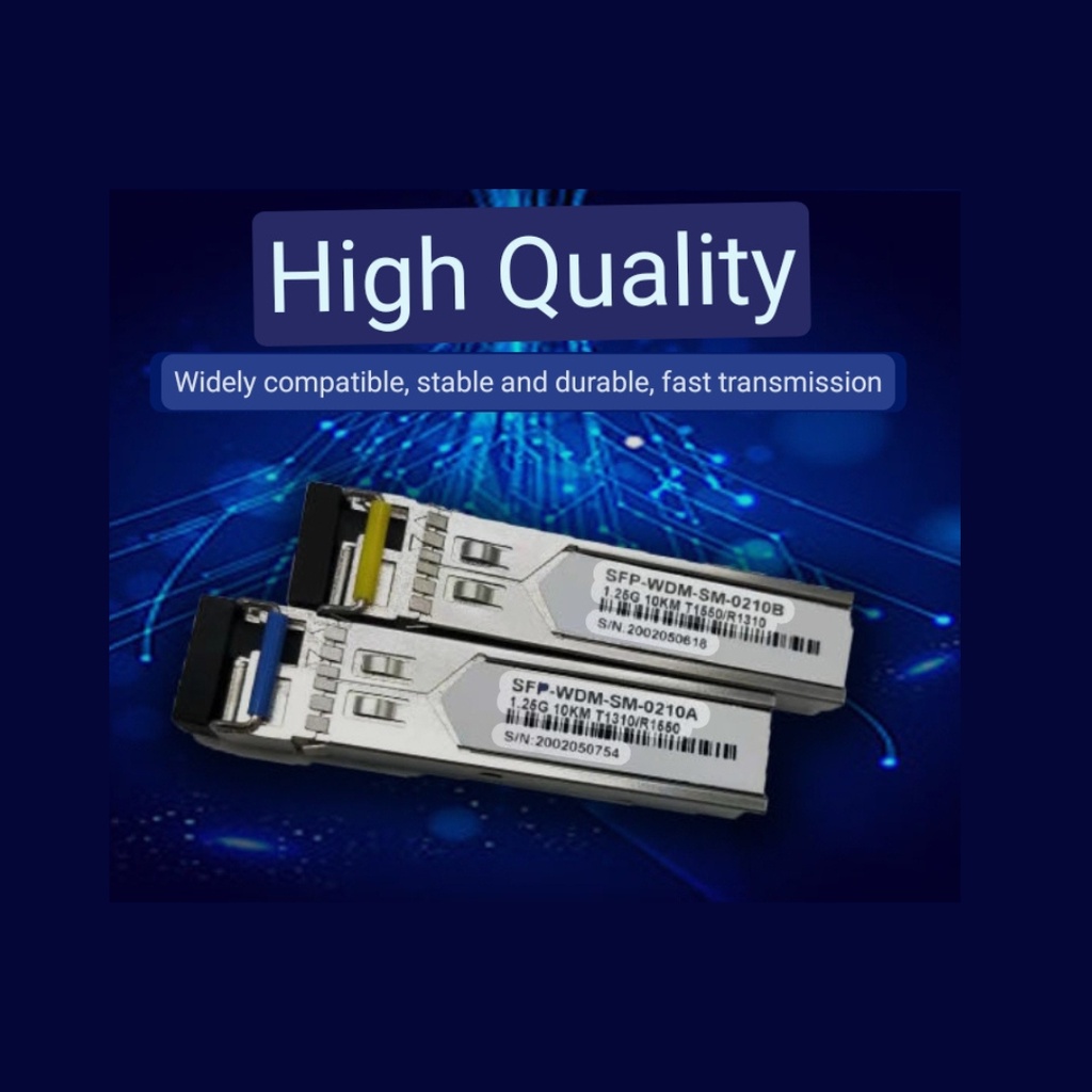 SFP LC 1.25g SINGLEMODE 1 Pasang 1310nm 1550nm Support Huawei dan Mikrotik