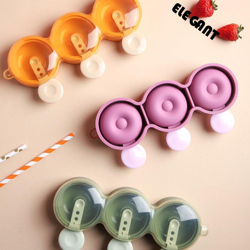 【 ELEGANT 】 Cetakan Es Loli DIY Dapur Reusable Silicone Mudah Dilepaskan Cetakan Es Krim