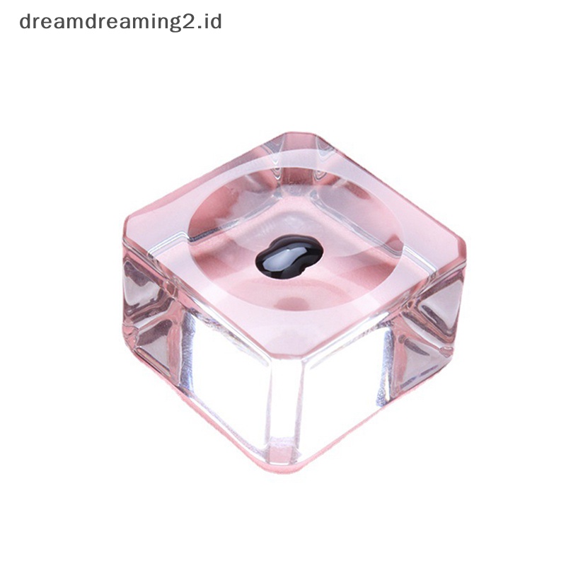 (drea) 1pc Grafg Eye Lash Crystal Glass Holder Lem Bulu Mata Palet Perekat //